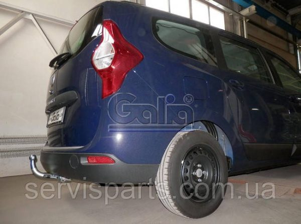 Оцинкований фаркоп на Renault Dacia Lodgy 2012- (Рено Лоджі) без підрізу бампера - Зображення 7