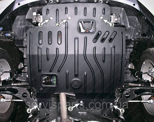 Захист двигуна Mitsubishi Outlander 2 XL 2006-2012 (Мітсубісі Аутлендер ХЛ)