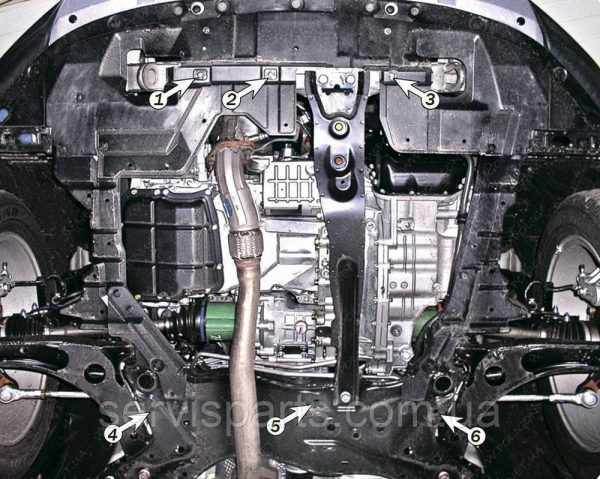 Захист двигуна Mitsubishi Outlander 2 XL 2006-2012 (Мітсубісі Аутлендер ХЛ) - Зображення 6
