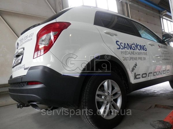 Оцинкований фаркоп на SsangYong Korando 2010- (СсангЙонг Корандо) Швидкознімний автомат на ручці
