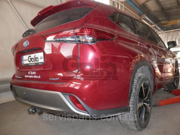 Фаркоп Toyota Highlander 2019- (Тойота Хайлендер XU70) без підрізу бампера Швидкознімний гак на ручці - Зображення 2