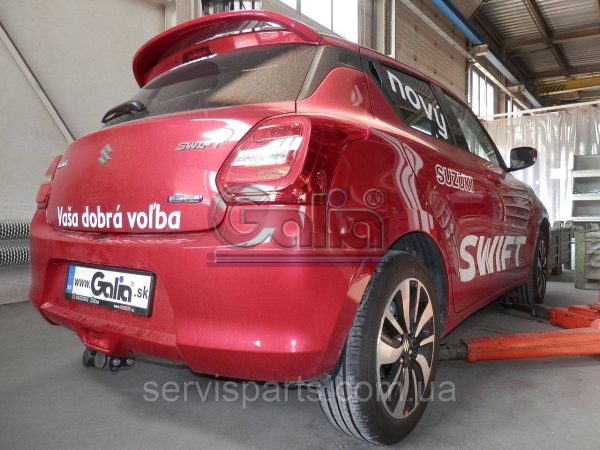 Оцинкований фаркоп на Suzuki Swift 2017- (Сузукі Свіфт) Швидкознімний автомат на ручці