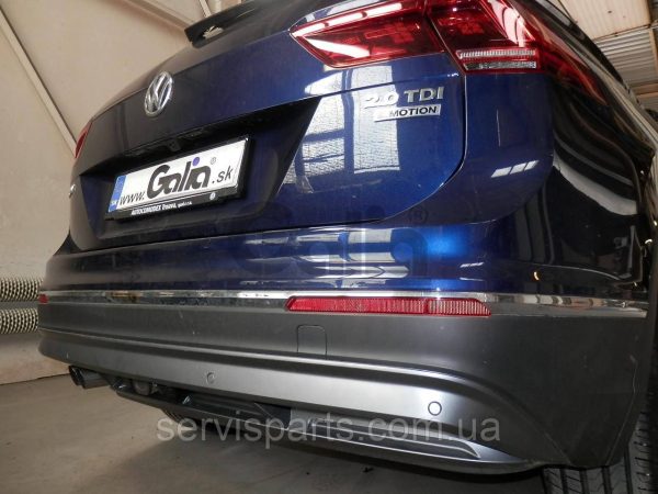 Оцинкований фаркоп Volkswagen Tiguan 2016- (Фольксваген Тігуан) Швидкознімний автомат на ручці - Зображення 6