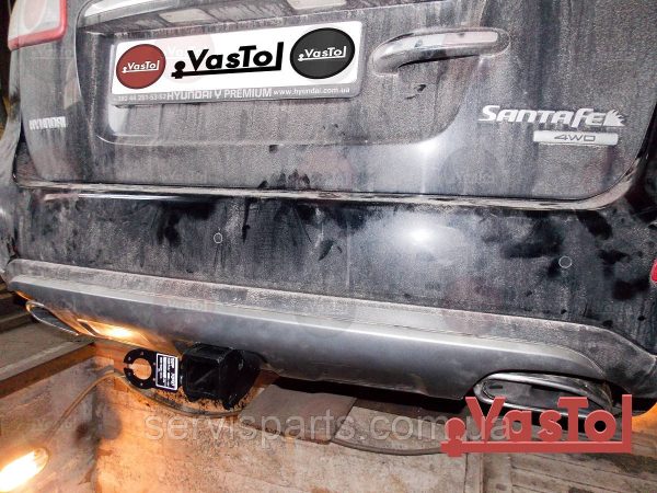 Фаркоп Hyundai Santa Fe 2006-2012 ( Хундай Санта Фе) американська вставка під квадрат - Зображення 3