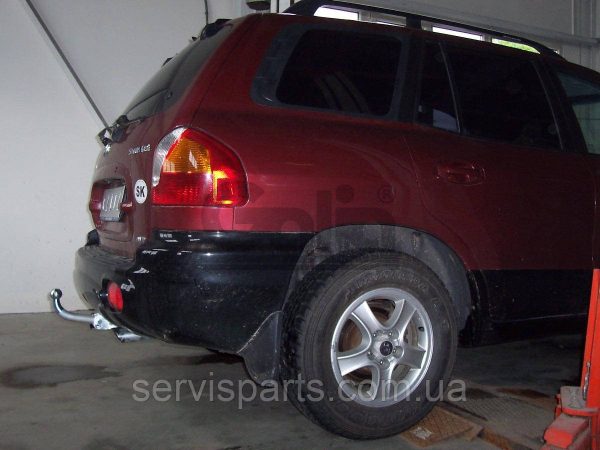 Фаркоп оцинкований Hyundai Santa Fe 2001-2006 (Хундай Санта Фе) без підрізання бампера