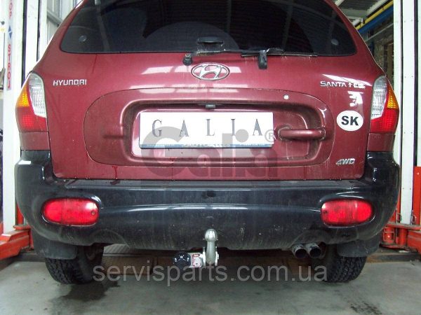 Фаркоп оцинкований Hyundai Santa Fe 2001-2006 (Хундай Санта Фе) без підрізання бампера - Зображення 5