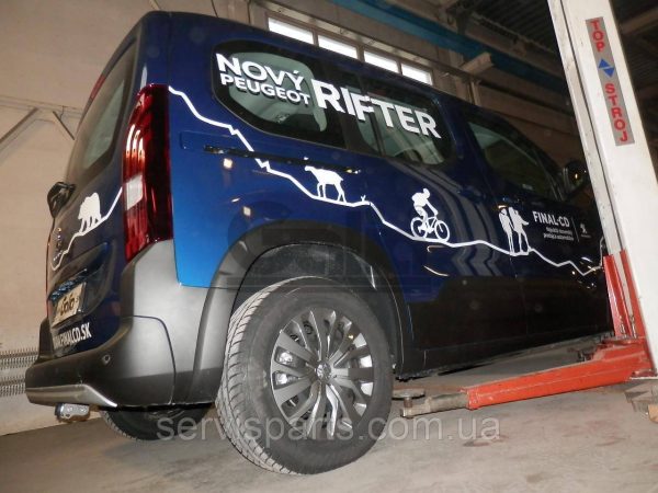 Фаркоп оцинкований на Peugeot Rifter 2018- (довга база L2 4753 mm) Швидкознімний автомат на ручці - Зображення 4