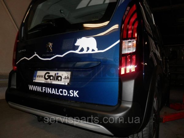 Фаркоп оцинкований на Peugeot Rifter 2018- (довга база L2 4753 mm) Швидкознімний автомат на ручці - Зображення 5