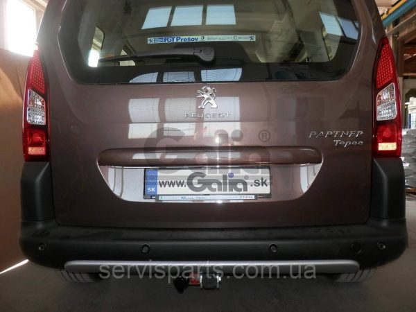 Оцинкований фаркоп на Peugeot Partner II 2008- (коротка база L1 4380 mm) Швидкознімний автомат на ручці - Зображення 4
