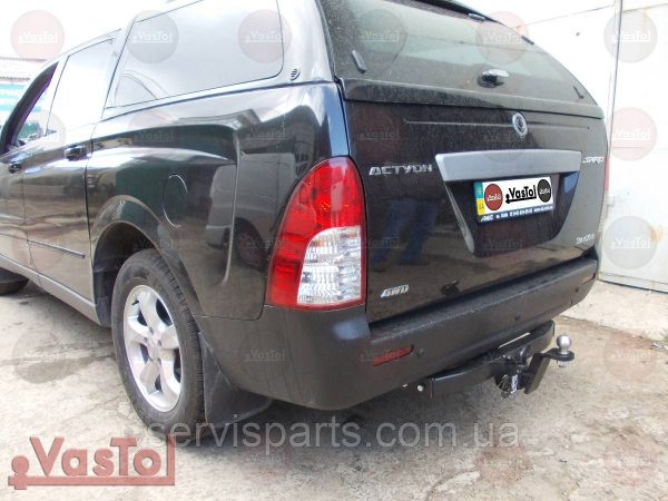 Знімний гак фаркоп на SsangYong Actyon Sports 2006- (Актіон Спорт) американська вставка під квадрат - Зображення 6