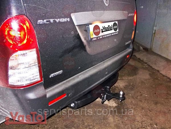 Знімний гак фаркоп на SsangYong Actyon Sports 2006- (Актіон Спорт) американська вставка під квадрат - Зображення 9