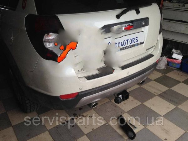 Український фаркоп на Chevrolet Captiva 2006- (Шевроле Каптіва) американська вставка під квадрат - Зображення 4