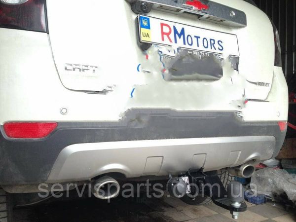 Український фаркоп на Chevrolet Captiva 2006- (Шевроле Каптіва) американська вставка під квадрат - Зображення 5
