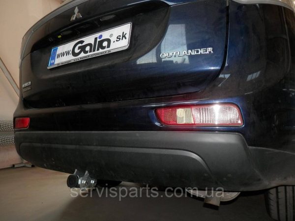 Оцинкований фаркоп на Mitsubishi Outlander 2012- (Мітсубісі Аутлендер) Швидкоз'ятимний автомат на ручці