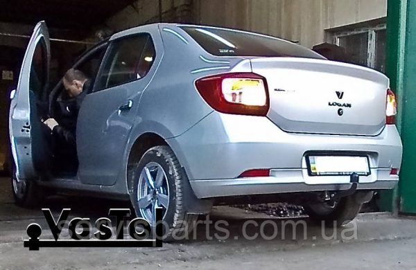 Фаркоп знімний гак на Renault Dacia Logan II Sedan 2013- (Рено Логан) без підрізу бампера - Зображення 2
