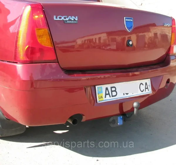 Фаркоп знімний гак Renault Dacia Logan седан 2004-2012 (Рено Логан) без підрізу бампера