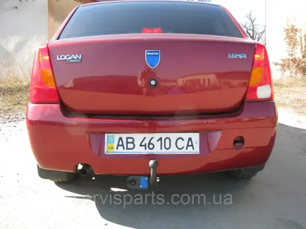 Фаркоп знімний гак Renault Dacia Logan седан 2004-2012 (Рено Логан) без підрізу бампера - Зображення 4