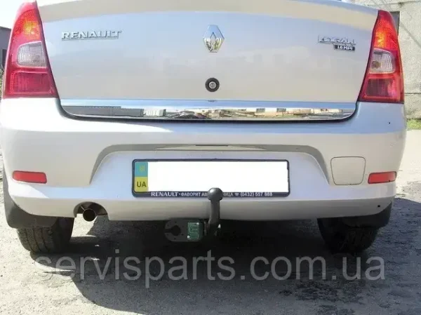 Фаркоп знімний гак Renault Dacia Logan седан 2004-2012 (Рено Логан) без підрізу бампера - Зображення 6