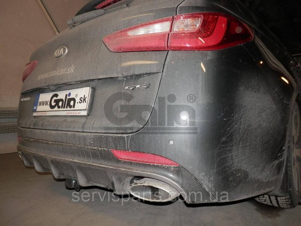 Оцинкований фаркоп на Kia Optima 2015- (сидан і универсал) Швидкознімний автомат на ручці