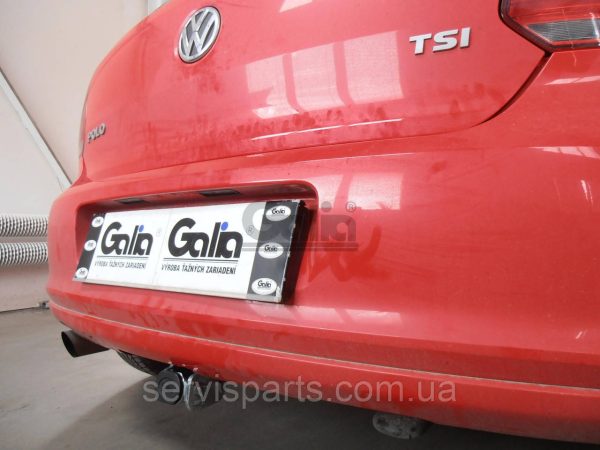 Оцинкований фаркоп на Volkswagen Polo хетчбек 2009-2017 (Фольксваген Поло) Швидкознімний автомат на ручці