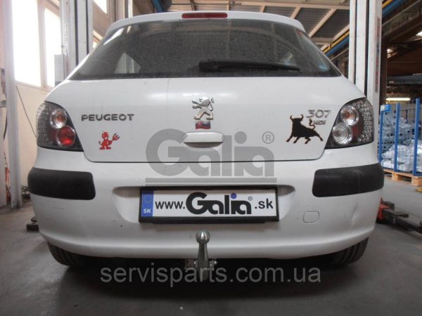 Оцинкований фаркоп на Peugeot 307 2001-2007 хетчбек (без зняття бампера) - Зображення 6
