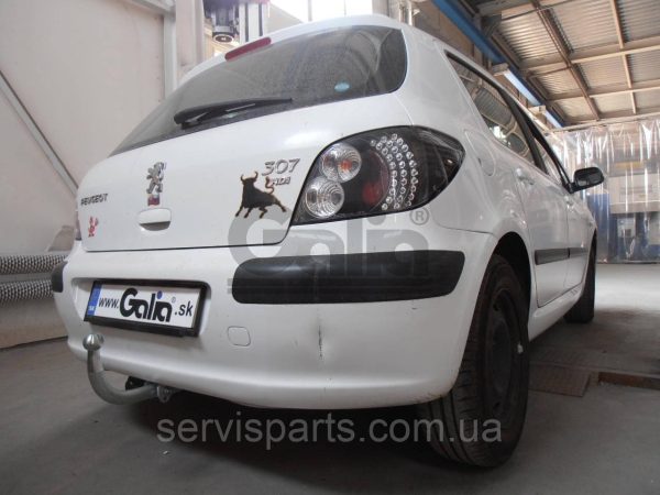 Оцинкований фаркоп на Peugeot 307 2001-2007 хетчбек (без зняття бампера) - Зображення 7