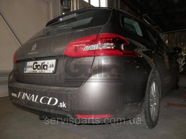 Оцинкований фаркоп на Peugeot 308 II 2013-2021 (хетчбек та универсал) Швидкознімний автомат на ручці - Зображення 2