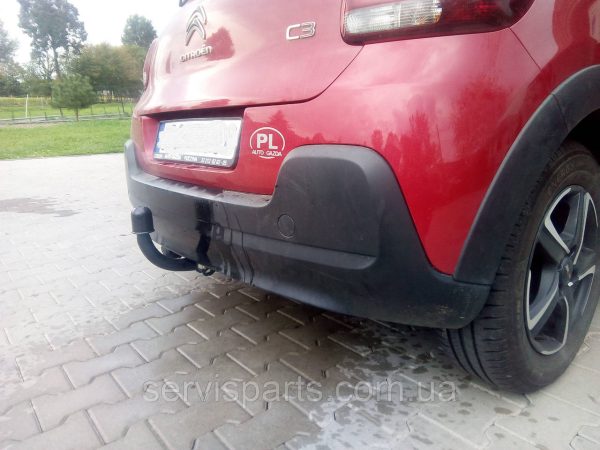 Польський фаркоп на Citroen C3 2016- (без підрізування бампера)