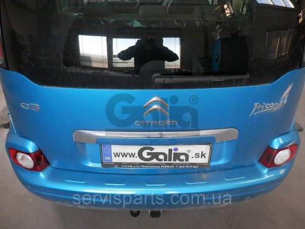 Оцинкований фаркоп на Citroen C3 Picasso 2009- (без підрізування бампера) Швидкознімний автомат на ручці - Зображення 4