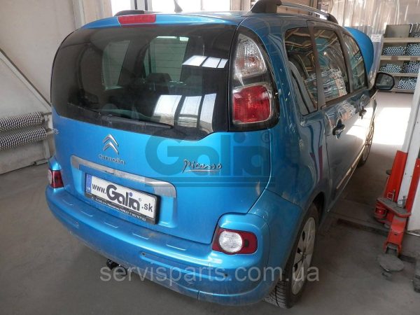 Оцинкований фаркоп на Citroen C3 Picasso 2009- (без підрізування бампера) Швидкознімний автомат на ручці - Зображення 2
