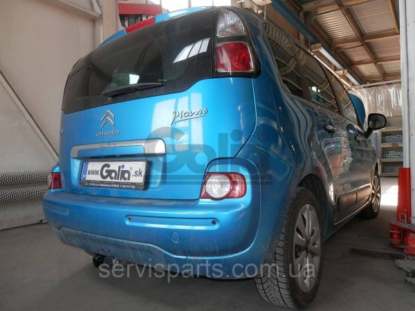 Оцинкований фаркоп на Citroen C3 Picasso 2009- (без підрізування бампера) Швидкознімний автомат на ручці - Зображення 3