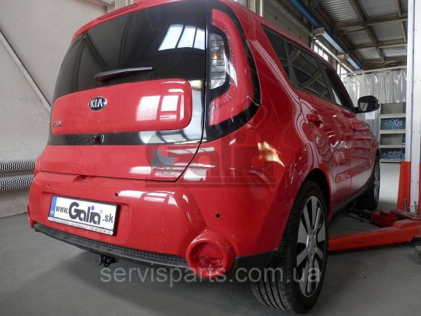 Оцинкований фаркоп на Kia Soul 2014-2019 (Кіа Соул) Швидкознімний автомат на ручці