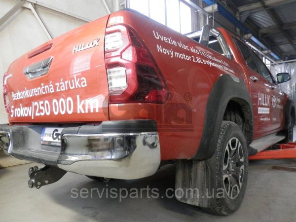 Оцинкований фаркоп на Toyota HiLux 2015- Швидкознімний автомат на ручці
