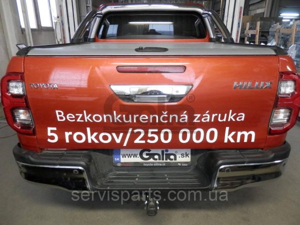 Оцинкований фаркоп на Toyota HiLux 2015- Швидкознімний автомат на ручці - Зображення 3