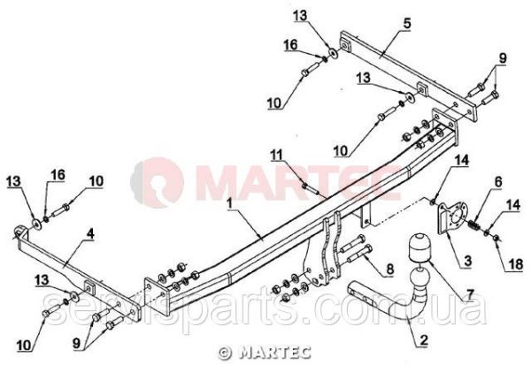 Польський фаркоп на Renault Megane Scenic III 2009-2016 (Рено Сценік 3) - Зображення 6