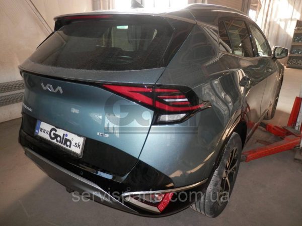 Оцинкований фаркоп на Kia Sportage 2021- (Кіа Супертейдж) без підрізання бампера Швидкознімний автомат на ручці