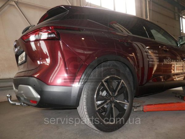 Оцинкований фаркоп на Nissan Qashqai 2021- (Нісан Кашкай) без підрізу бампера. - Зображення 5