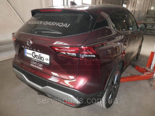 Оцинкований фаркоп на Nissan Qashqai 2021- (Нісан Кашкай) без підрізу бампера Швидкознімний автомат на ручці - Зображення 3