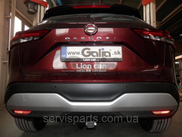 Оцинкований фаркоп на Nissan Qashqai 2021- (Нісан Кашкай) без підрізу бампера Швидкознімний автомат на ручці - Зображення 5