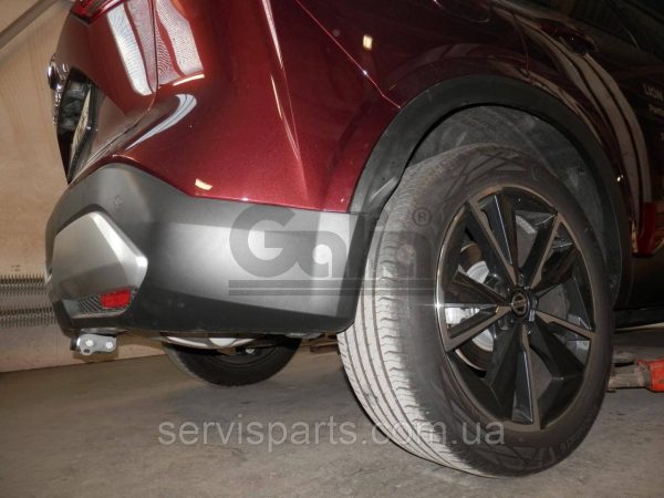 Оцинкований фаркоп на Nissan Qashqai 2021- (Нісан Кашкай) без підрізу бампера Швидкознімний автомат на ручці - Зображення 6