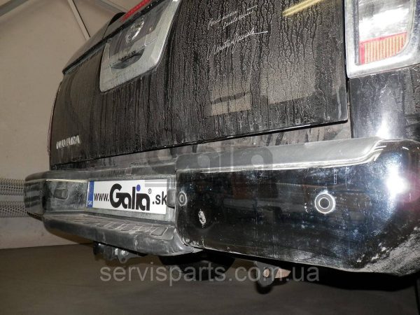 Оцинкований фаркоп на Nissan Navara D40 2005-2015- (Нісан Навара) без підрізу бампера Швидкознімний автомат на ручці