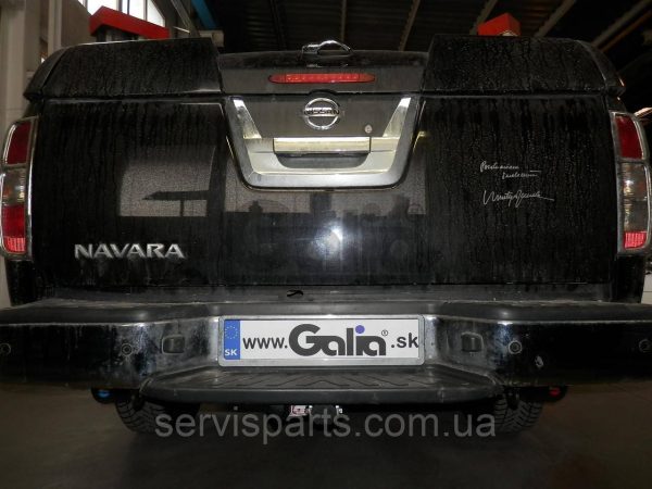 Оцинкований фаркоп на Nissan Navara D40 2005-2015- (Нісан Навара) без підрізу бампера Швидкознімний автомат на ручці - Зображення 3