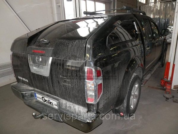 Оцинкований фаркоп на Nissan Navara D40 2005-2015- (Нісан Навара) без підрізу бампера Швидкознімний автомат на ручці - Зображення 5