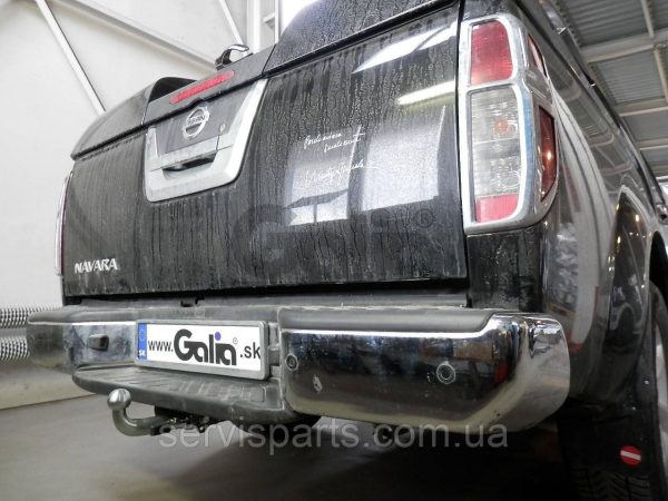 Оцинкований фаркоп на Nissan Navara D40 2005-2015- (Нісан Навара) без підрізу бампера Швидкознімний автомат на ручці - Зображення 6