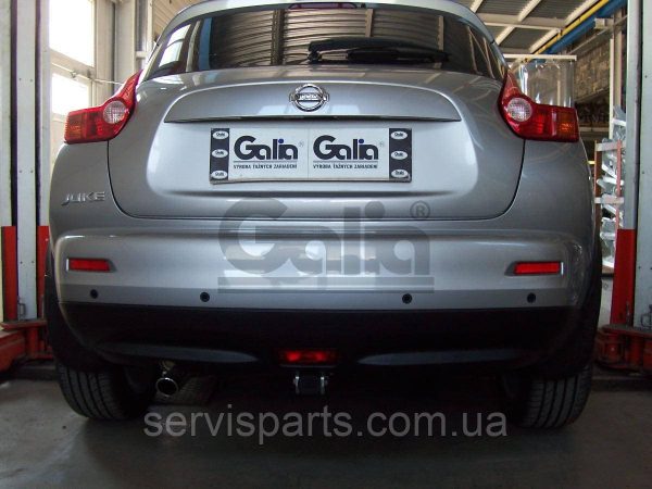 Оцинкований фаркоп на Nissan Juke 2WD 2010-2019 (Нісан Жук) без підрізу бампера Швидкознімний автомат на ручці - Зображення 4