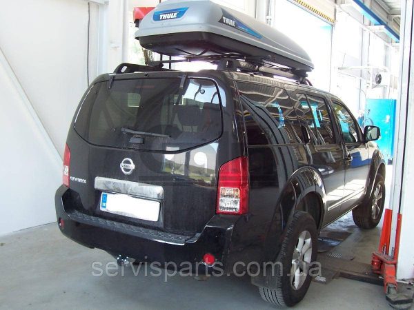 Оцинкований фаркоп на Nissan Pathfinder R51 2005-2014 (Нісан Патфайндер) Швидкознімний автомат на ручці