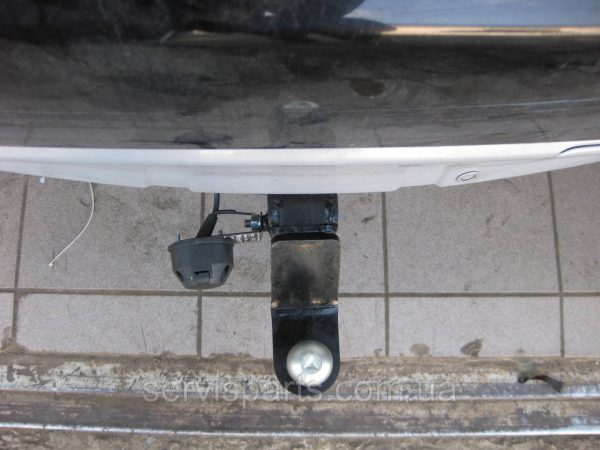 З'єднаний фаркоп на Citroen C-Crosser 2007-2012 (Сітроен СКроссер) без підрізання бампера Американська вставка під квадрат - Зображення 3