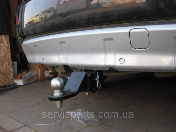 З'єднаний фаркоп на Citroen C-Crosser 2007-2012 (Сітроен СКроссер) без підрізання бампера Американська вставка під квадрат - Зображення 5