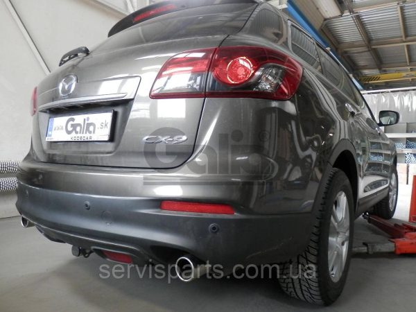 Оцинкований фаркоп Mazda CX9 2006-2017 без підрізання бампера Швидкознімний автомат на ручці - Зображення 4