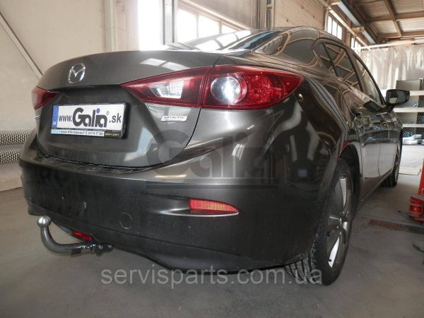 Оцинкований фаркоп на Mazda 3 BM седан 2013-2018 без підрізування бампера